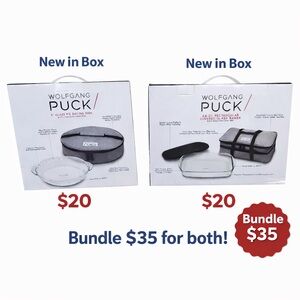 Wolfgang Puck Clear Glass Baking Dish with Gray Carry Case - Gray